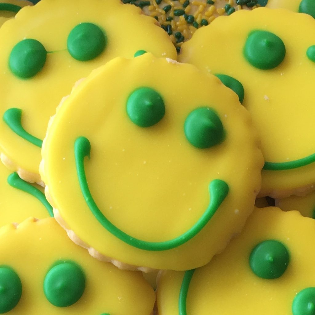 Color Smiley Face Cookies