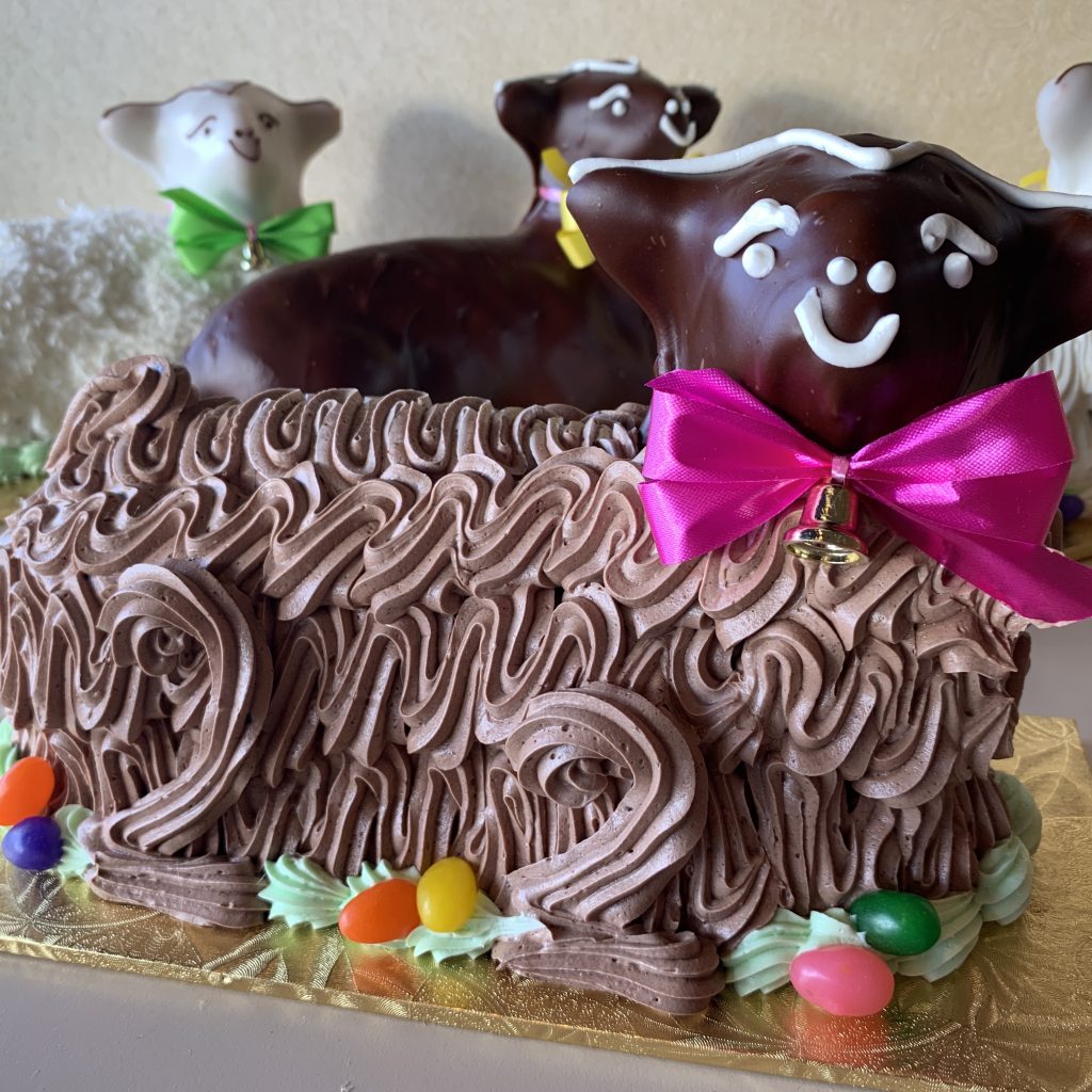 Chocolate Buttercream Lamb Cake - Easter