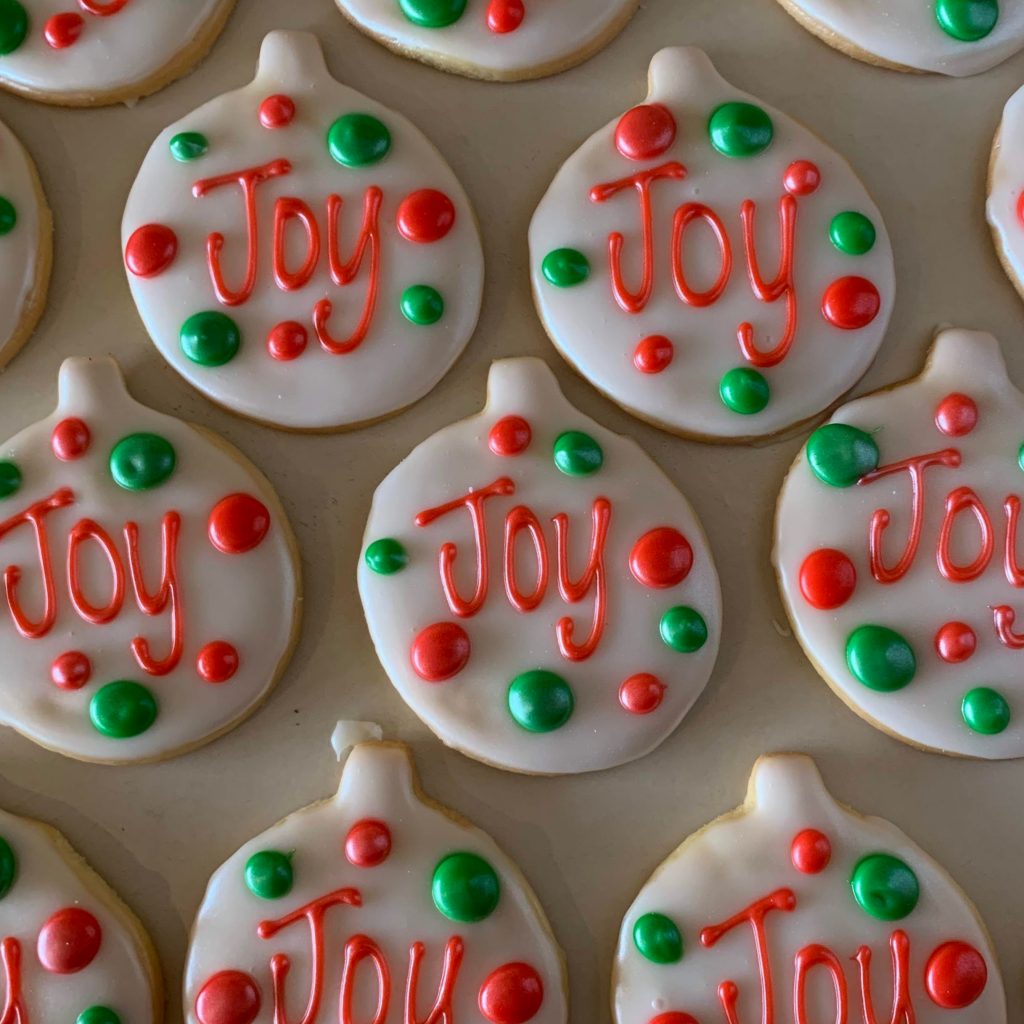 Joy Ornament Cookies