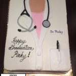 custom graduation decorated cake medical school doctor