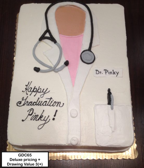 custom graduation decorated cake medical school doctor