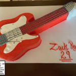 custom birthday decorated cake guitar music