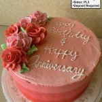 custom birthday decorated cake coral roses