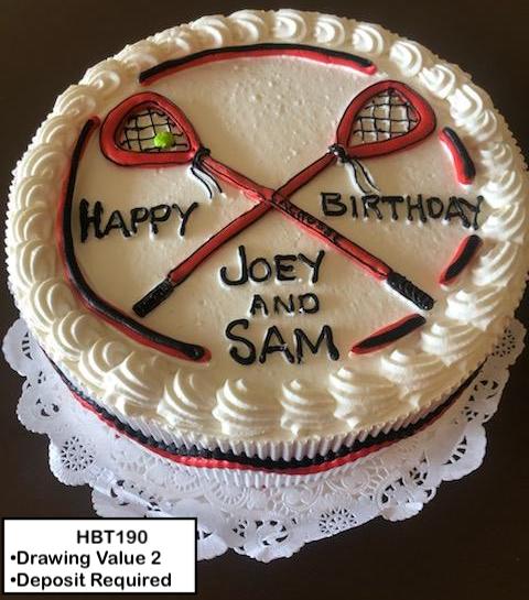 custom birthday decorated cake teen lacrosse