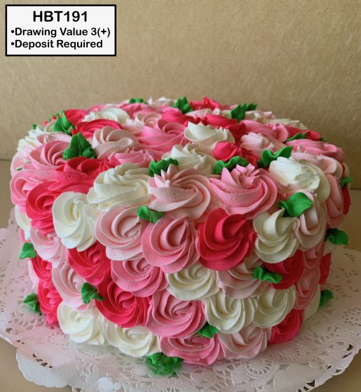 custom birthday decorated cake teen rosettes roses floral