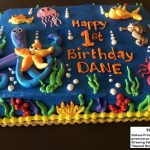 custom decorated birthday cake underwater under the sea