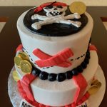 custom decorated birthday tiered cake pirates