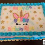 custom decorated birthday cake unicorn