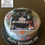 custom birthday decorated cake teen playstation madden video games