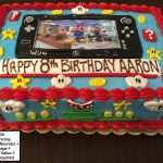 custom decorated birthday cake nintendo mario