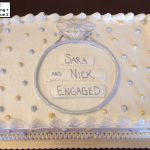 custom bridal shower decorated cake engagement ring