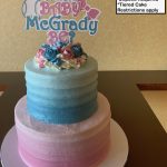 custom baby shower decorated tiered cake gender reveal