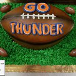 custom special moments retirement decorated cake football