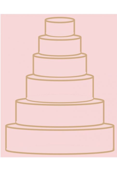 Round Wedding Cake Graphic