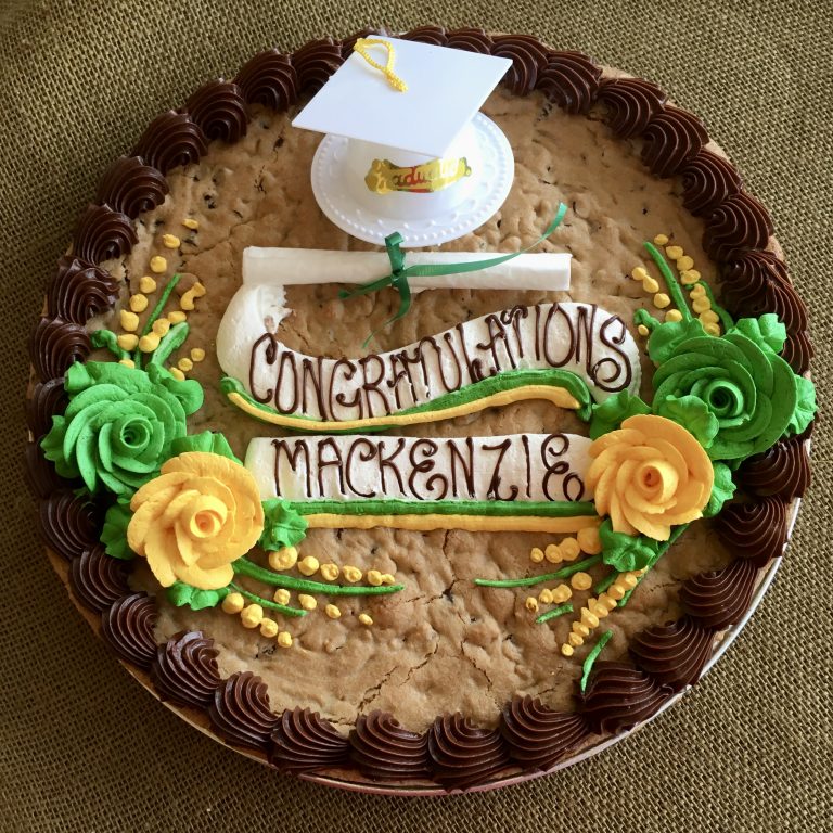 Giant Chocolate Chip Cookie Cake – Graduation 2020 Giant Chocolate Chip Cookie Cake - Graduation 2020