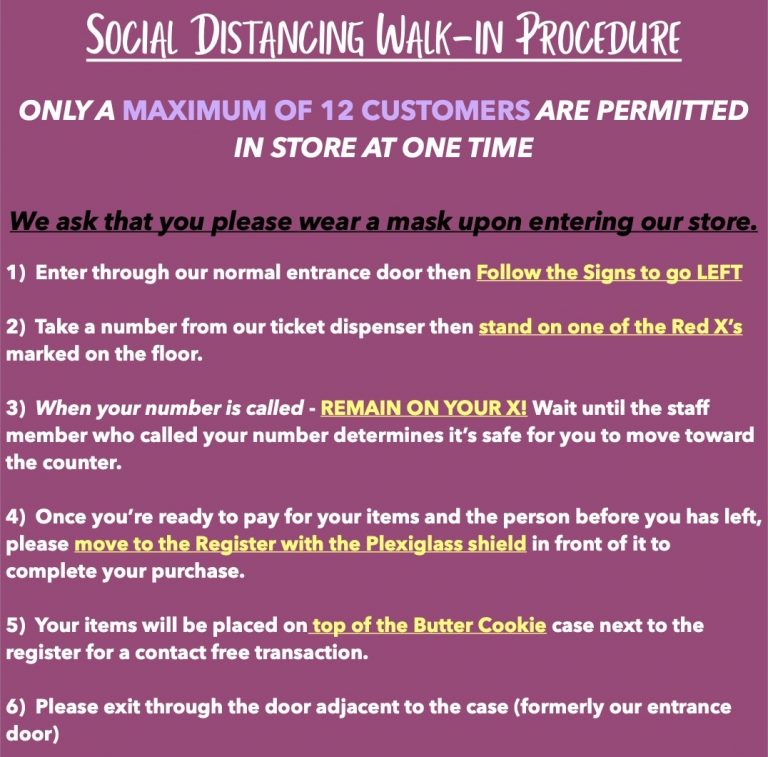 Social Distancing Walk-in Procedure April 2021