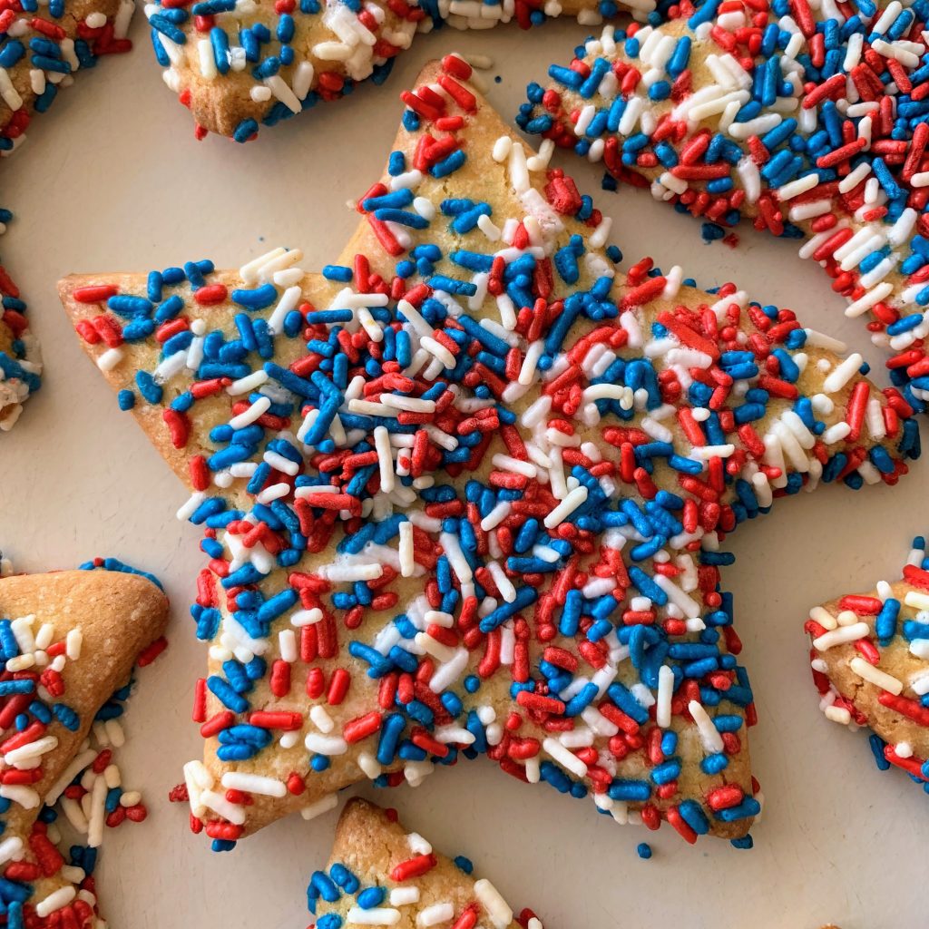 Sprinkle Star Cookies Patriotic 4th of July